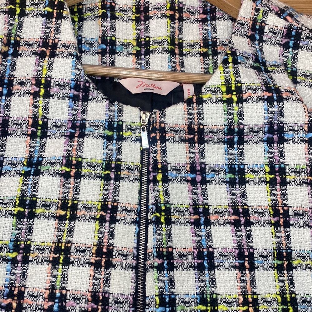 Millers - Long Sleeve Zip boucle jacket multi coloured check - Size 20 - Picture 1 of 8